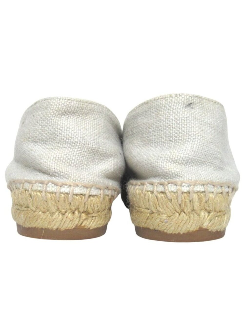 Chanel CC Logo Espadrille Shoes 36 Ivory Black Pre Owned - Picture 4 of 15